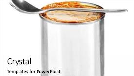  Presentation with condensed milk - Amazing PPT theme having can of boiled condensed milk backdrop and a white colored foreground