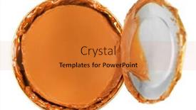  Presentation with condensed milk - Colorful presentation design enhanced with can of boiled condensed milk isolated on white backdrop and a gold colored foreground