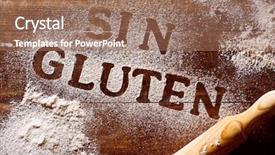  Presentation with gluten free - Slide deck enhanced with can read the text sin background and a coral colored foreground