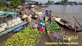  Presentation with mekong delta - Cool new slides with can-tho-vietnam-23-jan backdrop and a tawny brown colored foreground