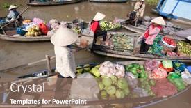  Presentation with mekong delta - Slide deck enhanced with can-tho-vietnam-23-jan background and a coral colored foreground