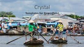  Presentation with mekong delta - Cool new theme with can-tho-vietnam-4-june backdrop and a light blue colored foreground