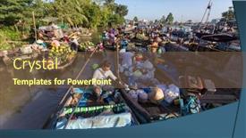  Presentation with mekong - Beautiful slide set featuring can-tho-vietnam-december-12 backdrop and a tawny brown colored foreground