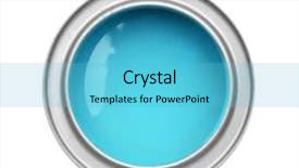  Presentation with bright white - Presentation design having can with bright color paint background and a light blue colored foreground