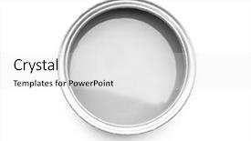  Presentation with paint - Amazing presentation theme having can with color paint backdrop and a white colored foreground