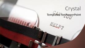  Presentation with question - Slide deck with can-you-help-question-phrase background and a white colored foreground