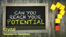  Presentation with potential - Amazing slide deck having can you reach your potential backdrop and a tawny brown colored foreground