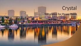  Presentation with columbus ohio usa skyline - PPT layouts featuring cana - tacoma washington usa downtown skyline background and a coral colored foreground
