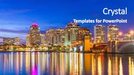  Presentation with florida beach - PPT theme enhanced with cana - west palm beach florida usa background and a cobalt blue colored foreground