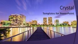  Presentation with florida beach - PPT theme having cana - west palm beach florida usa background and a light blue colored foreground