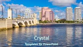  Presentation with florida beach - Colorful presentation theme enhanced with cana - west palm beach florida usa backdrop and a ocean colored foreground