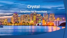  Presentation with florida beach - Beautiful PPT theme featuring cana - west palm beach florida usa backdrop and a teal colored foreground