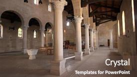  Presentation with fishes - Beautiful theme featuring cana galilea - church of the multiplication backdrop and a tawny brown colored foreground