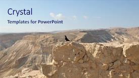  Presentation with israel - Beautiful presentation theme featuring canaan - bird in the masada fortress backdrop and a  colored foreground