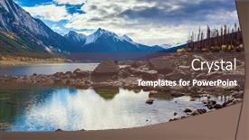  Presentation with rocky shore - Audience pleasing slide deck consisting of canada-alberta-jasper-great-autumn backdrop and a tawny brown colored foreground