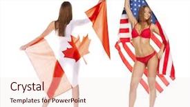  Presentation with america canada - Amazing presentation theme having canada and the united states backdrop and a lemonade colored foreground