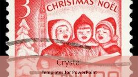  Presentation with children singing - Slide set having canada-circa-1967-postage-stamps background and a coral colored foreground