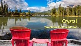  Presentation with unique red chair - Cool new PPT theme with canada day - two red chaise lounges backdrop and a  colored foreground