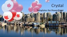  Presentation with maple leaf - Amazing theme having canada day maple leaf balloons backdrop and a light blue colored foreground
