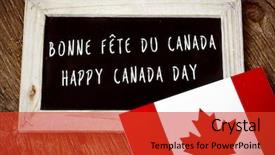  Presentation with rustic chalkboard - Beautiful presentation featuring canada day written in french backdrop and a red colored foreground