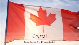  Presentation with government canada - Slide set enhanced with canada flag on clear blue background and a lemonade colored foreground