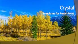  Presentation with canada - Cool new presentation theme with canada golden autumn in abraham backdrop and a cobalt blue colored foreground