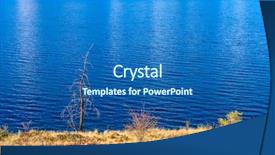  Presentation with mountain lake - Colorful presentation theme enhanced with canada okanagan lake in kelowna backdrop and a  colored foreground