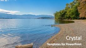  Presentation with british columbia canada - Presentation design with canada okanagan lake kelowna background and a coral colored foreground