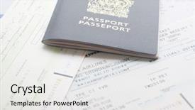  Presentation with immigration - Audience pleasing presentation theme consisting of canada passport with boarding pass backdrop and a white colored foreground
