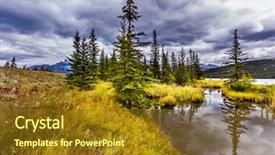  Presentation with rain clouds - Beautiful slides featuring canada rain clouds hover backdrop and a tawny brown colored foreground
