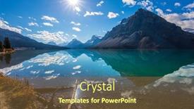  Presentation with water sun - Amazing slide set having canada-rocky-mountains-mountains backdrop and a tawny brown colored foreground