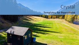  Presentation with rocky mountains - Presentation featuring canada-surroundings-of-the-town background and a light blue colored foreground