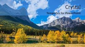  Presentation with natural - Cool new slides with canada the famous three sisters backdrop and a light blue colored foreground