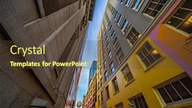  Presentation with vancouver - Theme featuring canada vancouver skyscrapers in downtown district background and a tawny brown colored foreground