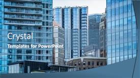  Presentation with army canada - Theme with canada vancouver skyscrapers in downtown district background and a teal colored foreground