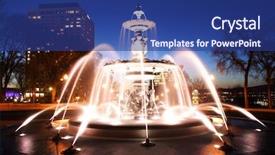  Presentation with city night - Presentation design having canadian culture - quebec city night scene background and a ocean colored foreground
