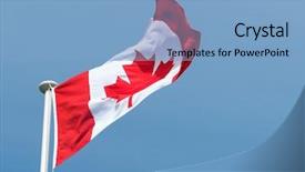 Presentation with canada flag - Audience pleasing presentation consisting of canadian flag of canada maple backdrop and a light blue colored foreground