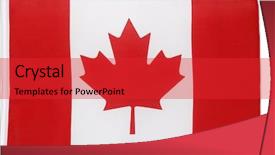  Presentation with canadian flag - Beautiful slide deck featuring canadian flag on plain background backdrop and a red colored foreground