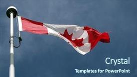  Presentation with canadian flag - Cool new slides with canadian flag backdrop and a ocean colored foreground