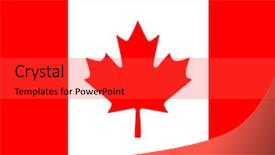  Presentation with culture - Colorful PPT theme enhanced with canadian flag backdrop and a red colored foreground