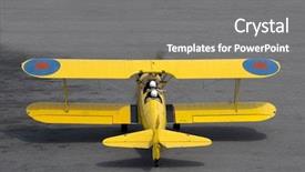  Presentation with trainer - PPT layouts consisting of canadian forces - vintage circa 1942 boeing stearman background and a gray colored foreground