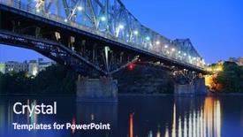  Presentation with historical architecture - PPT layouts consisting of canadian government - ottawa at night over river background and a  colored foreground