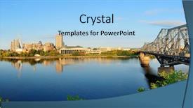  Presentation with historical buildings - Beautiful slides featuring canadian government - ottawa city skyline at sunrise backdrop and a light blue colored foreground