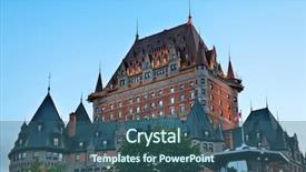  Presentation with canadian - Colorful theme enhanced with canadian history - chateau frontenac at dusk backdrop and a ocean colored foreground