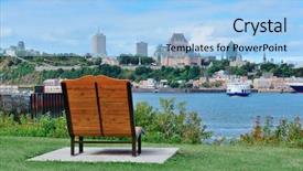  Presentation with dubai skyline on blue sky - Slide deck with canadian history - quebec city skyline over river background and a  colored foreground