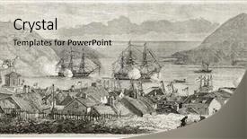  Presentation with newfoundland - Presentation design featuring canadian history - st johns newfoundland and labrador background and a light gray colored foreground