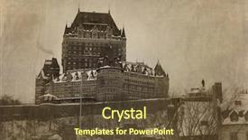  Presentation with view of rotterdam city - Slide deck with canadian history - view of chateau frontenac background and a tawny brown colored foreground