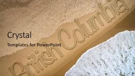  Presentation with british columbia - Amazing PPT theme having canadian money - british columbia written backdrop and a coral colored foreground