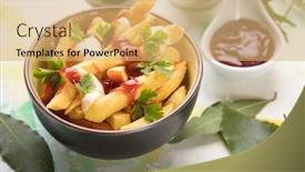  Presentation with canadian culture canada china national - Beautiful slides featuring canadian-poutine-fried-potato-chips backdrop and a yellow colored foreground