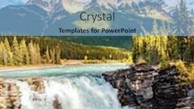  Presentation with canadian - PPT layouts having canadian-rockies-athabasca-falls and a light blue colored foreground